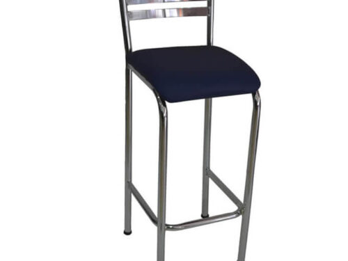 2003C - Banqueta cromada alta fixa com assento anatômico